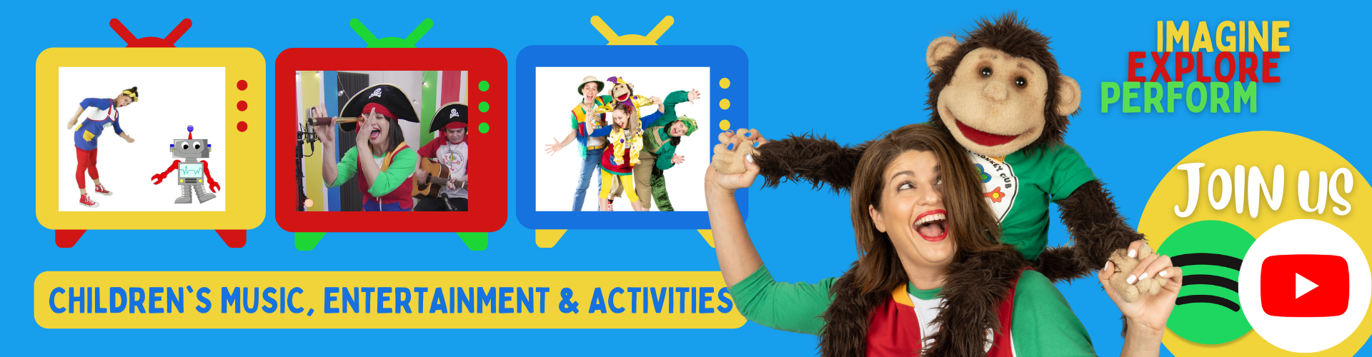 Cheeky Monkey Club Banner Children's Music, Entertainment and Activities