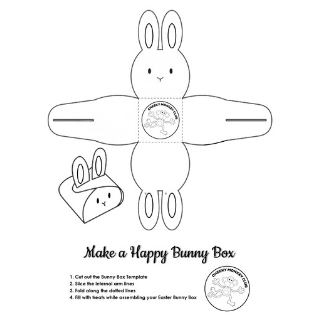 Bunny Box Template Easter Craft for kids